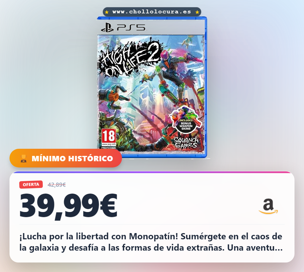 Aprovecha el juego High on Life 2 para PS5 con caos galáctico y libertad al mejor precio de chollo