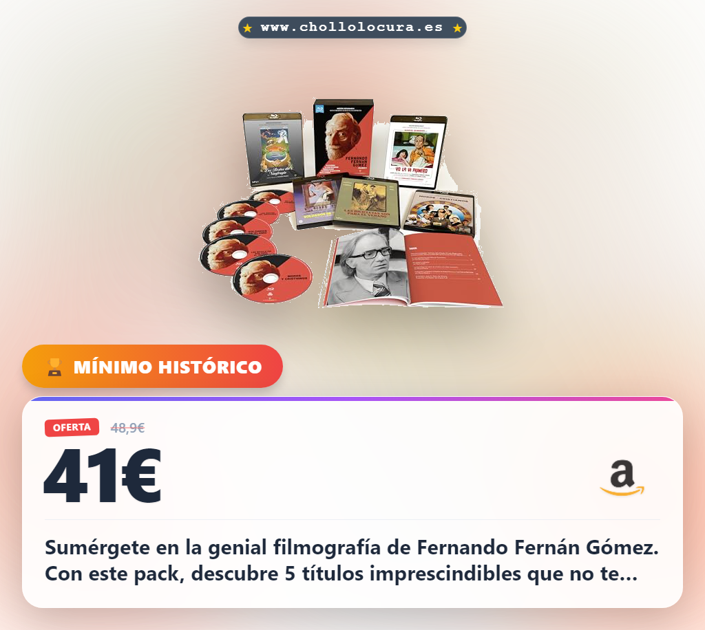 Logra descubrir los 5 mejores títulos de Fernando Fernán Gómez en este pack Blu-ray a precio de chollo