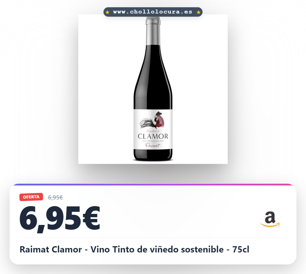 Raimat Clamor - Vino Tinto de viñedo sostenible - 75cl