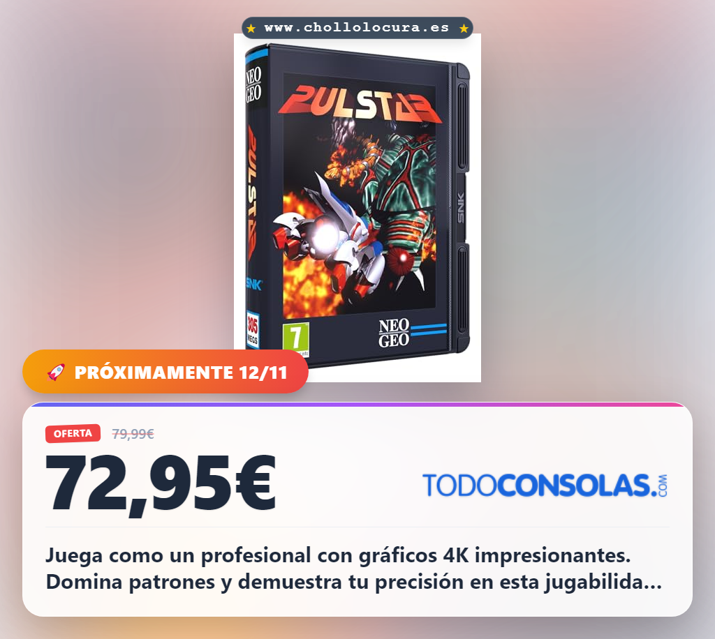 Aprovecha Pulstar NGAES con gráficos 4K y jugabilidad intensa al mejor precio de la oferta histórica