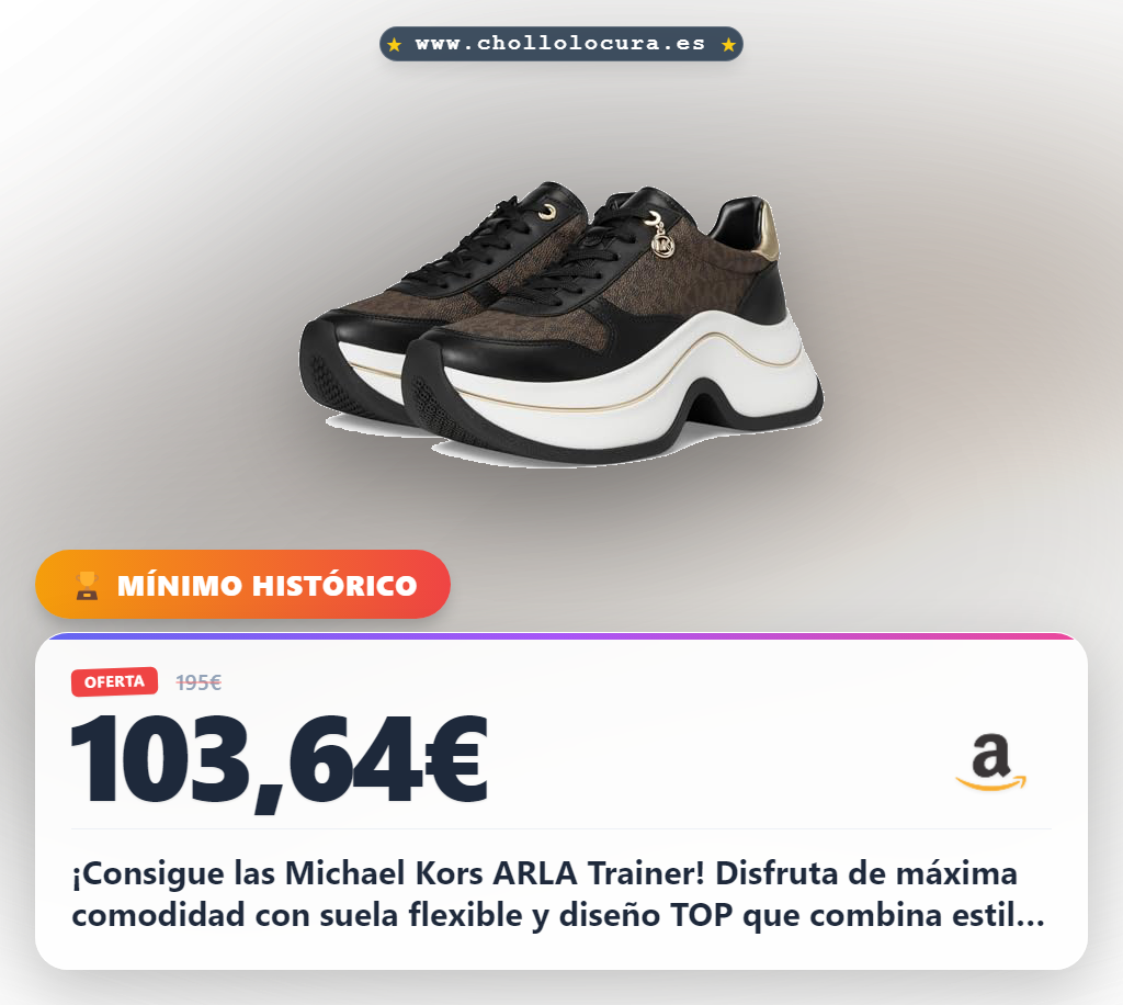 Consigue las zapatillas Michael Kors ARLA Trainer con diseño moderno y máxima comodidad al mejor precio
