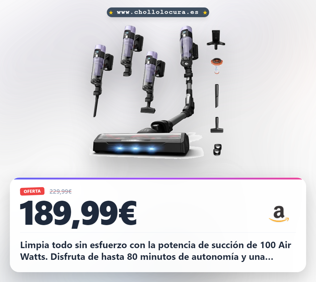 Consigue el aspirador Rowenta X-Force Flex 9.80 con limpieza 4 en 1 y alta filtración al mejor precio