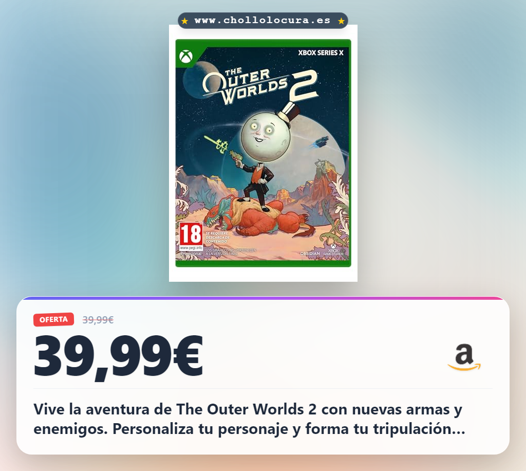 Disfruta The Outer Worlds 2 con nuevas armas y enemigos en oferta histórica para Xbox Series X