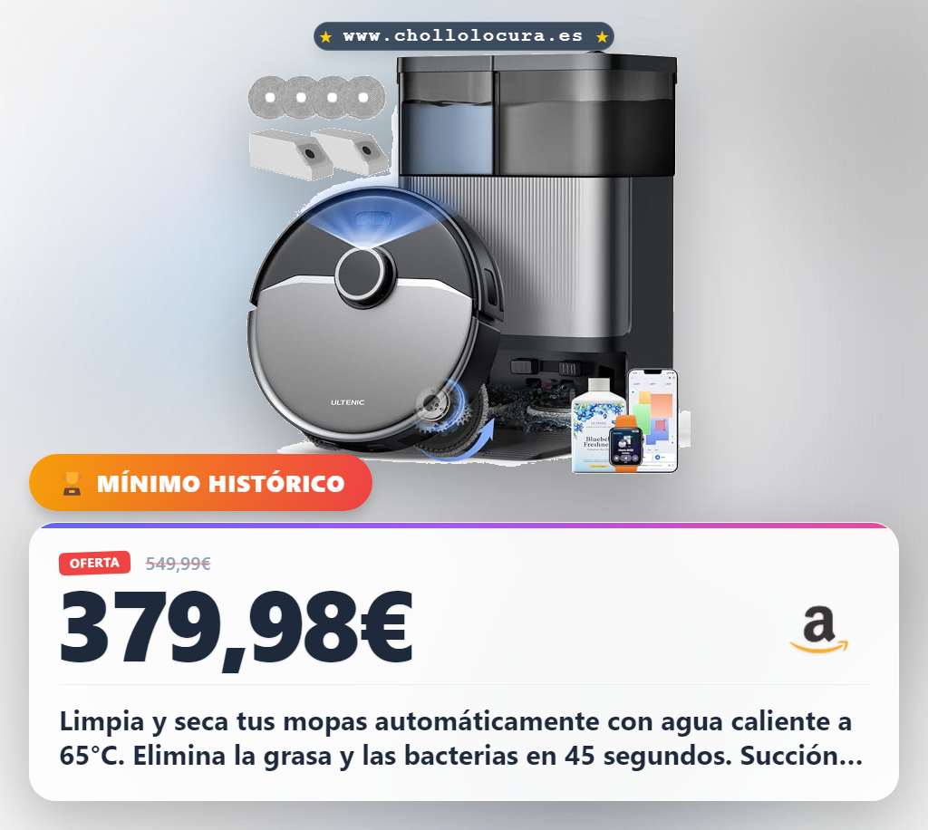 Aprovecha la estación robot aspirador y fregasuelos con IA todo en uno al mejor precio de oferta histórica