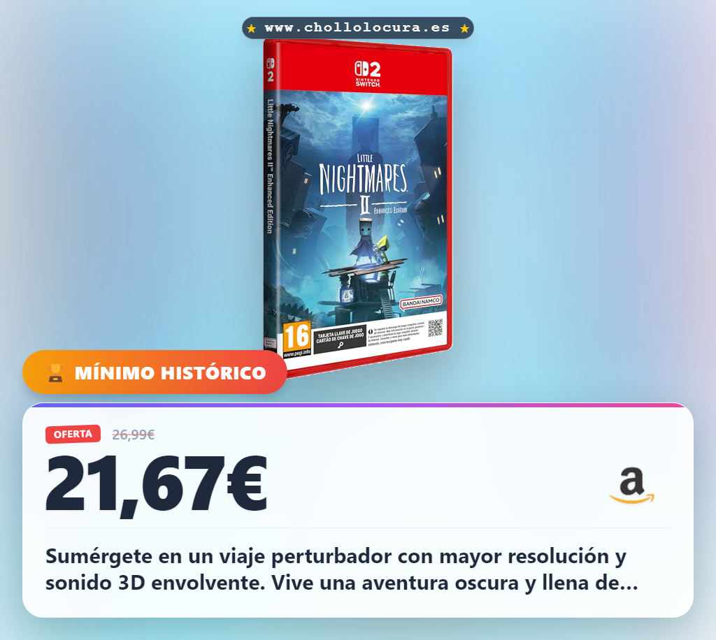 Consigue Little Nightmares II Enhanced Edition para Nintendo Switch con sonido 3D envolvente en oferta