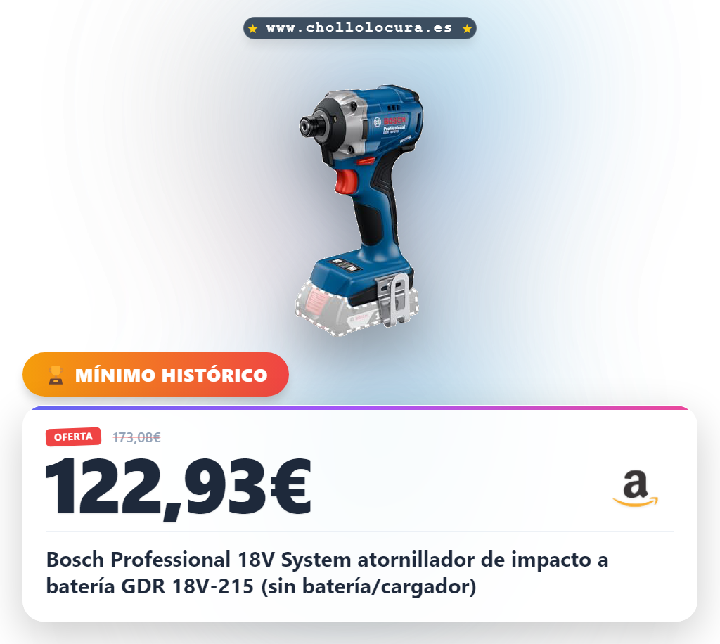 Bosch Professional 18V System atornillador de impacto a batería GDR 18V-215 (sin batería/cargador)