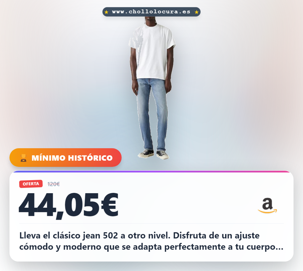 Aprovecha los vaqueros Levi's 502 Taper azul para hombre en oferta: ajuste cómodo y estilo moderno al mejor precio