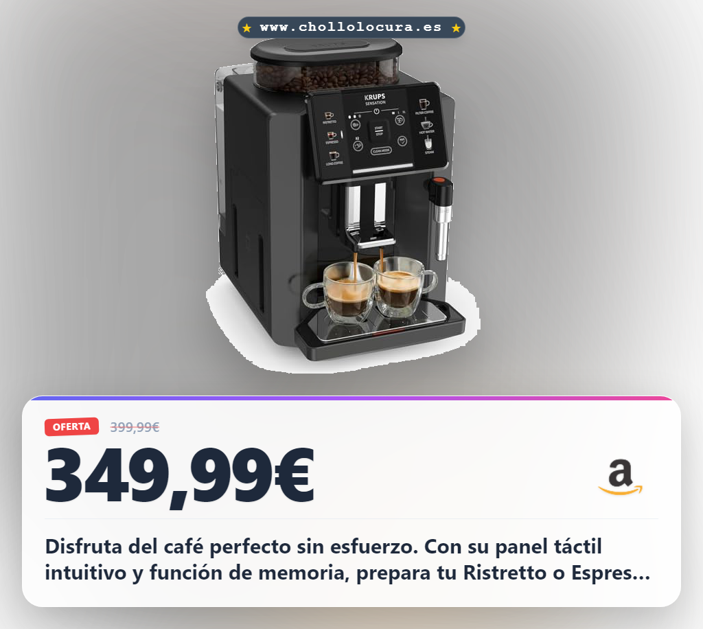 Aprovecha la Krups Sensation C50 automática con grupo de metal y limpieza total. Prepara todos tus cafés en oferta histórica.