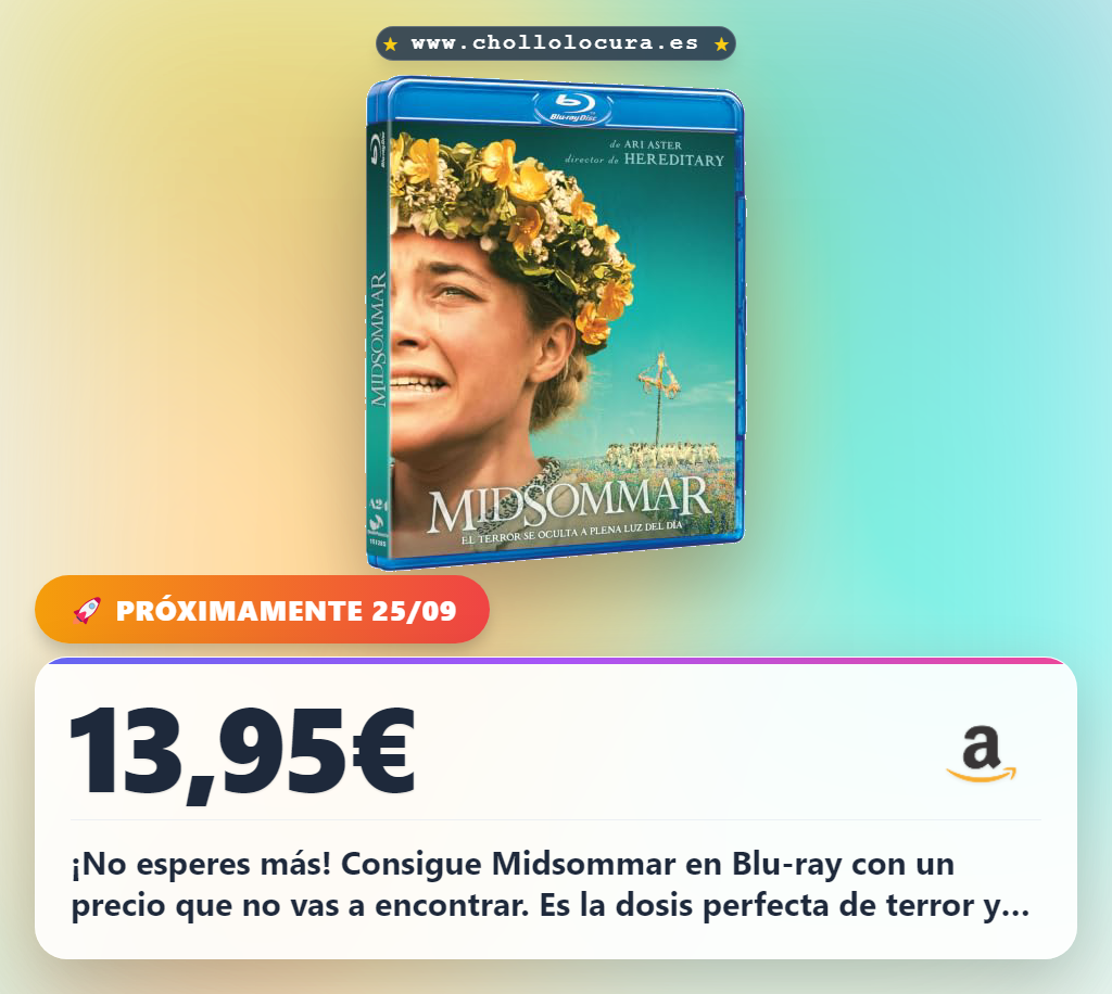 Aprovecha Midsommar en Blu-ray y disfruta de esta película de terror en oferta histórica