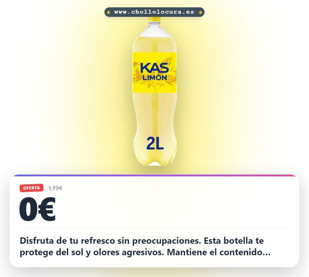Aprovecha el conservador Kas limón Refresco 2L para conservar tus alimentos al mejor precio