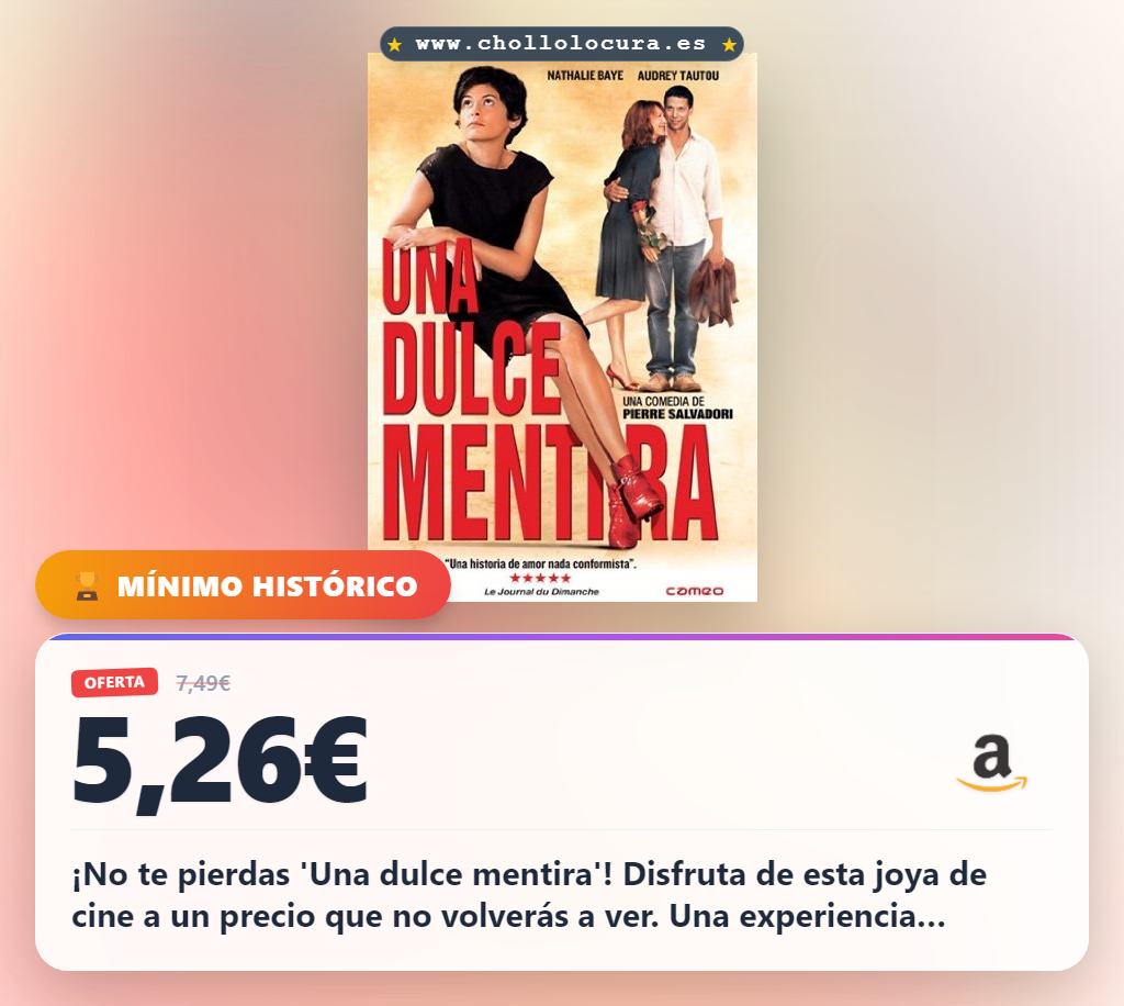 Encuentra la dulce mentira en DVD con la mejor calidad y precio de oferta