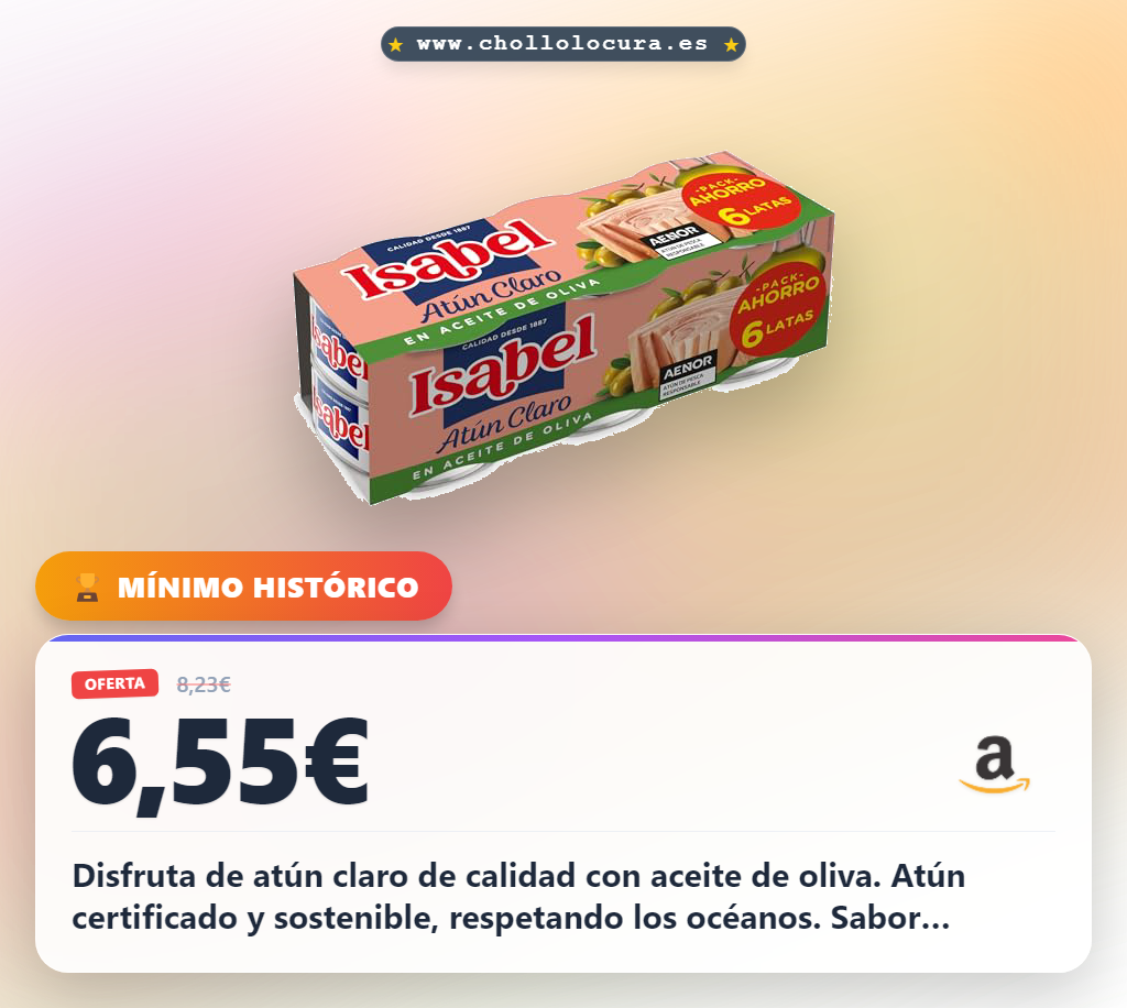 Consigue atún claro en aceite de oliva con certificación APR y trazabilidad responsable al mejor precio