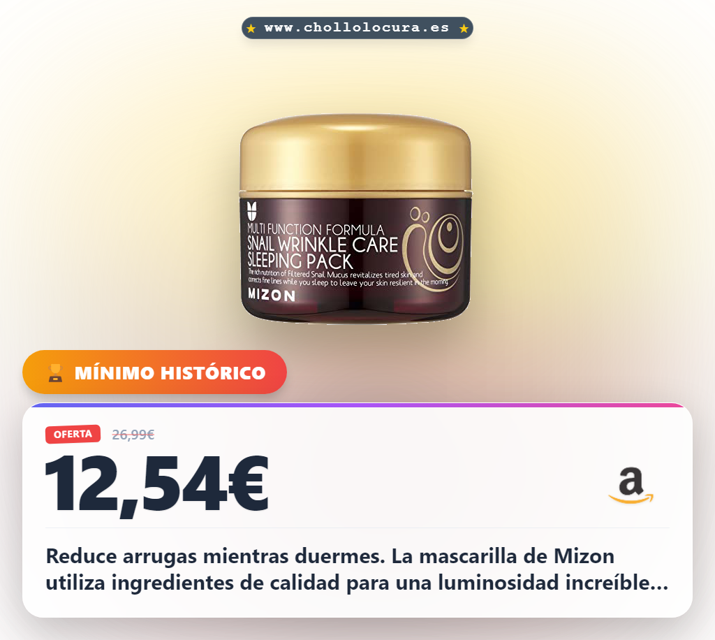 Aprovecha el pack SNAIL WRINKLE CARE de Mizon para el cuidado de la piel. Ingredientes de la mejor calidad