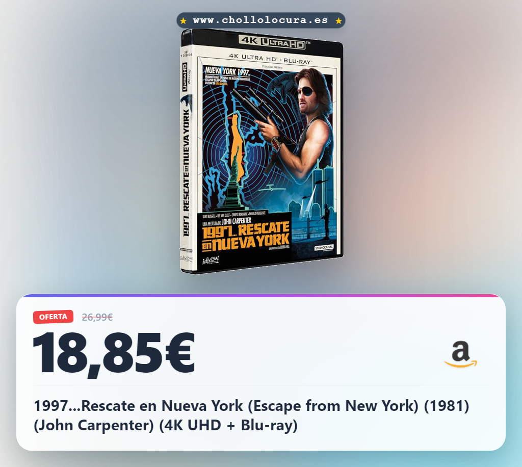 1997...Rescate en Nueva York (Escape from New York) (1981) (John Carpenter) (4K UHD + Blu-ray)