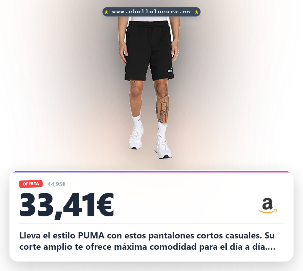 Encuentra los pantalones cortos PUMA teamFINAL casuales con gran estilo en oferta histórica