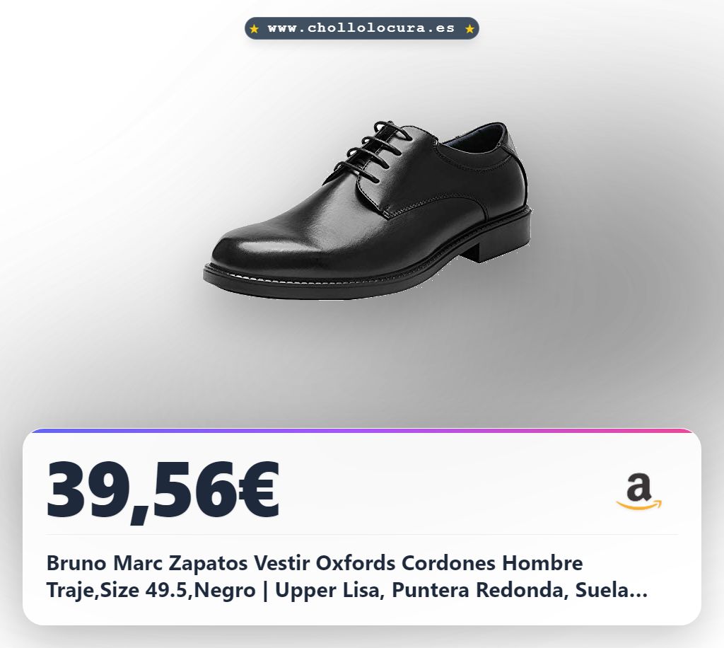 Bruno Marc Zapatos Vestir Oxfords Cordones Hombre Traje,Size 49.5,Negro | Upper Lisa, Puntera Redonda, Suela TPR, Plantilla cómoda, Estilo Asegurado