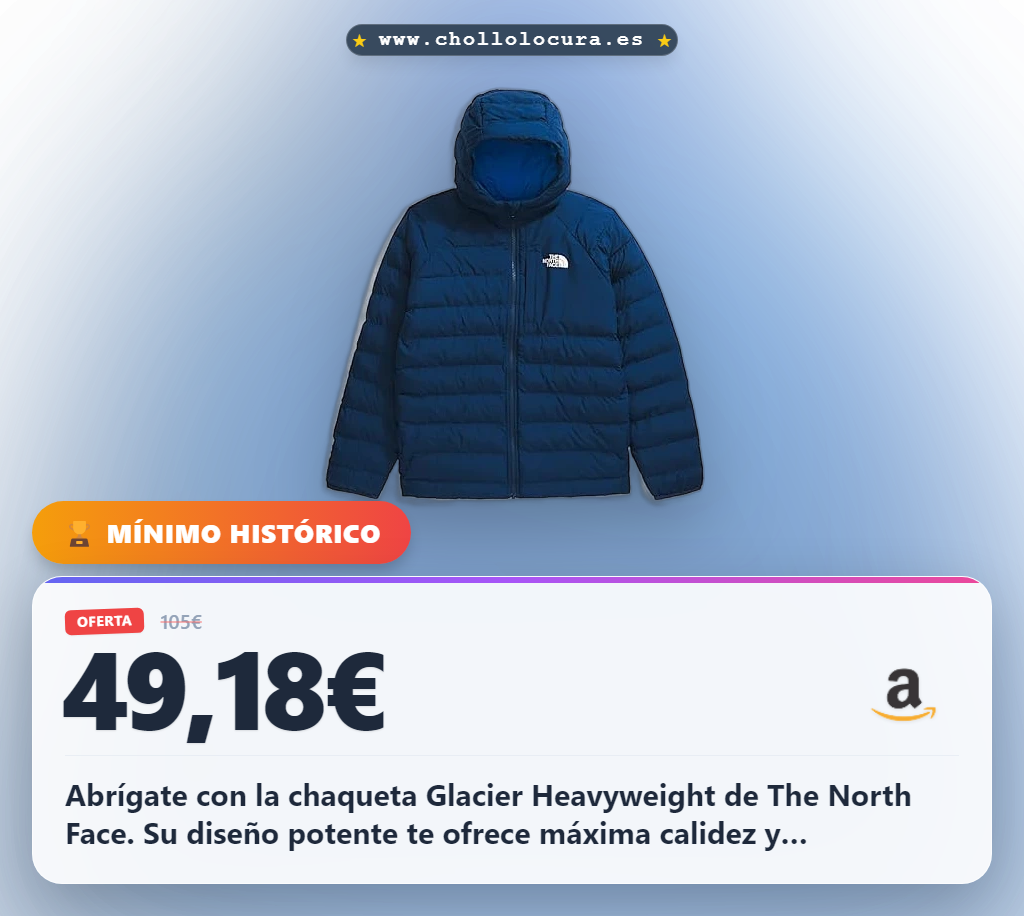 Abrígate con la chaqueta Glacier Heavyweight de The North Face. Su diseño potente te ofrece máxima calidez y durabilidad. Llévala a cualquier aventura con un estilo inigualable.