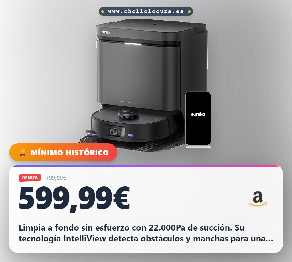 Aprovecha la aspiradora Eureka J15 MAX Ultra con base autovaciado y limpieza a 80°C en oferta histórica