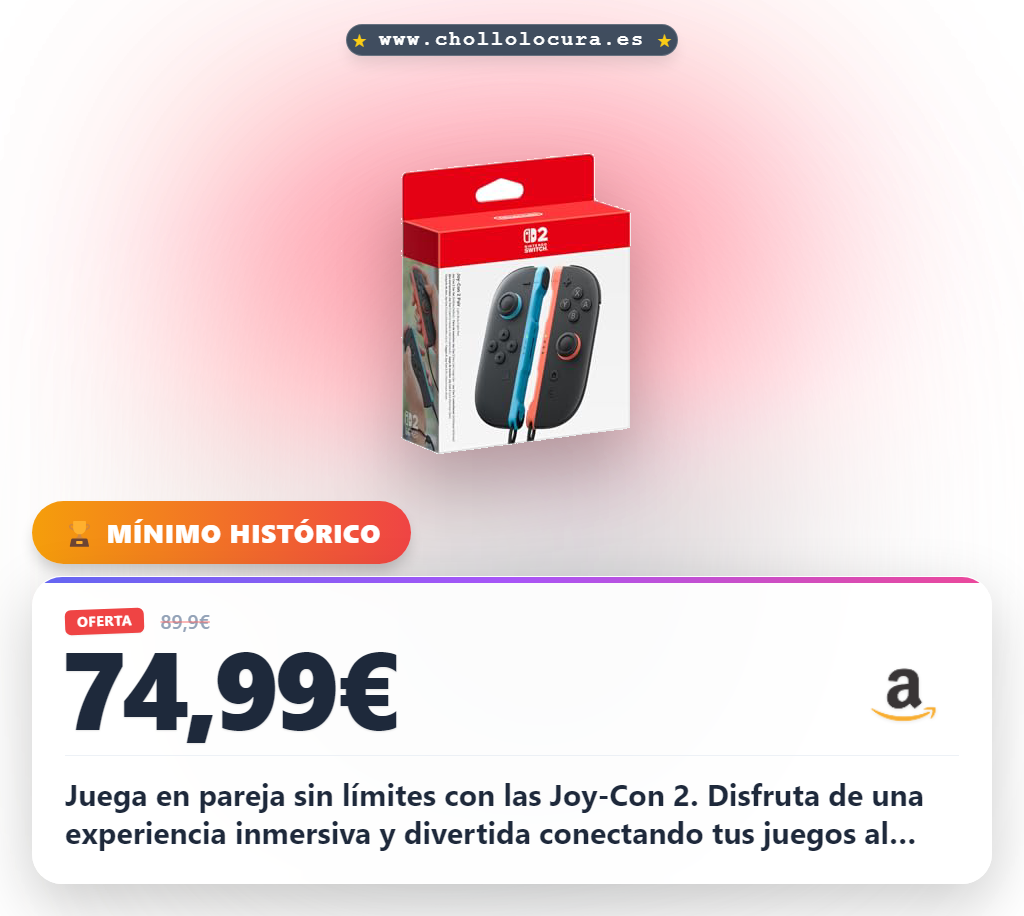Aprovecha la Joy-Con 2 Pareja Azul Claro/Rojo Claro para Nintendo Switch en oferta y disfruta sin cables