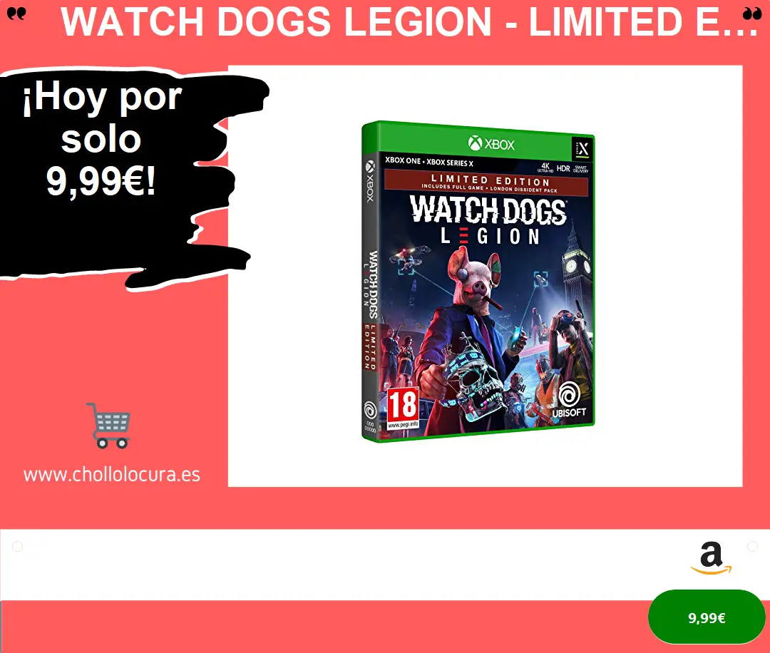 Watch Dogs Legion - Limited Edition (Exclusiva Amazon) para Xbox One