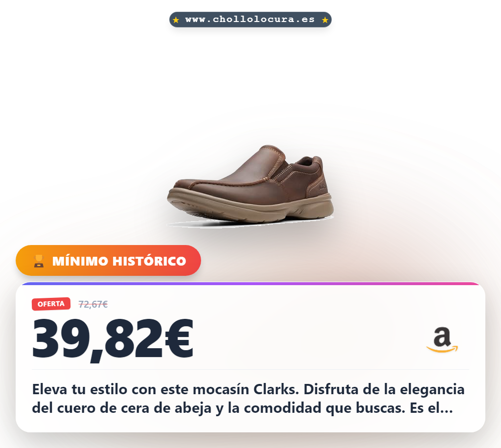 Disfruta del estilo y la comodidad con los Mocasines Clarks Bradley Step en cuero de cera de abeja al mejor precio.