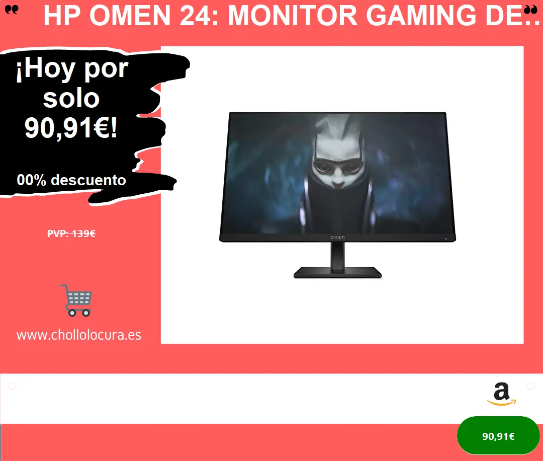 HP OMEN 24: Monitor Gaming de Alta Definición para Juegos y Entornos de Trabajo