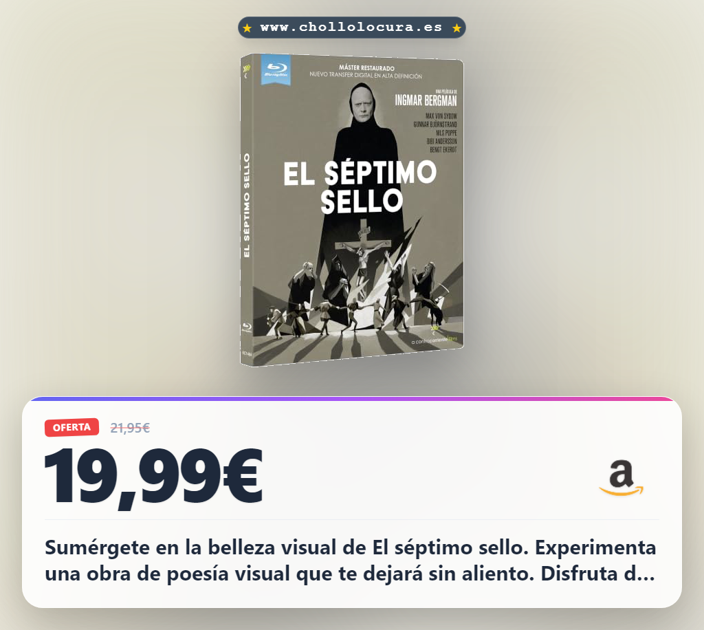Consigue El séptimo sello en Blu-ray, una obra de hermosa poesía visual a precio de chollo.