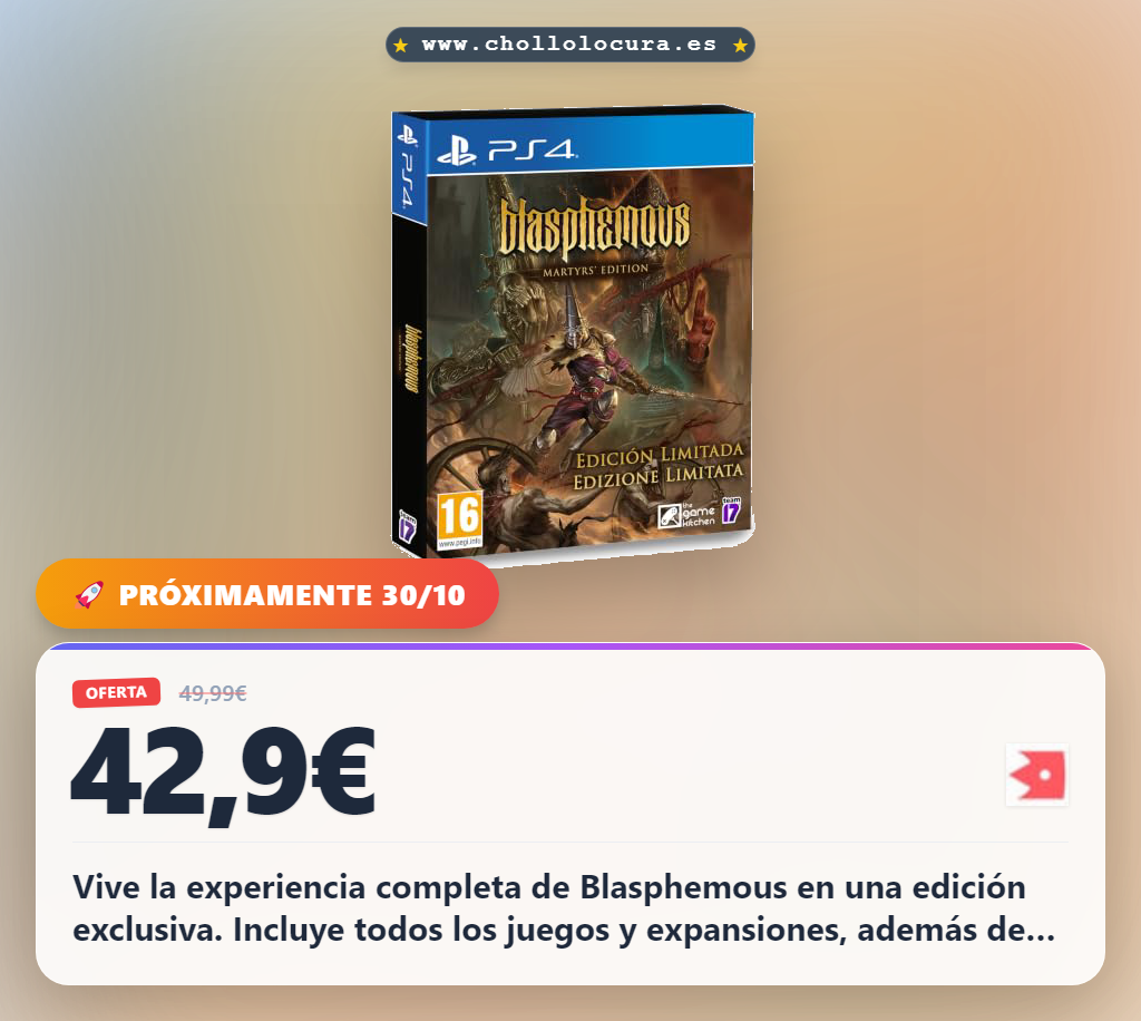 Aprovecha la edición limitada Blasphemous: Martyrs’ Edition para PS4/PS5 con contenido exclusivo y coleccionista