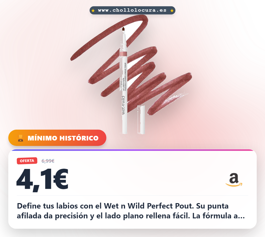 Descubre el delineador Wet n Wild Perfect Pout Nude Tights, larga duración y precisión al mejor precio de chollo.