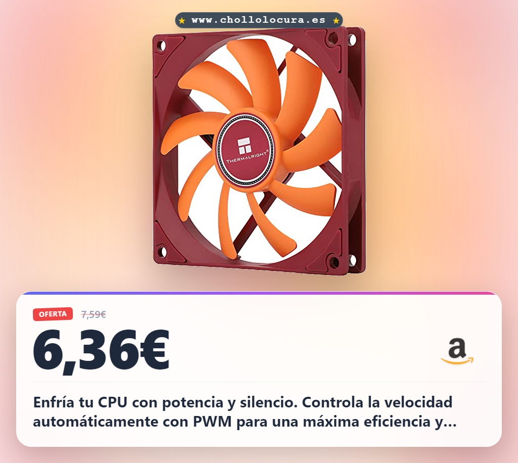 Aprovecha el ventilador Thermalright TL-9015R de 15mm para CPU silencioso y PWM 4 pines a precio de chollo