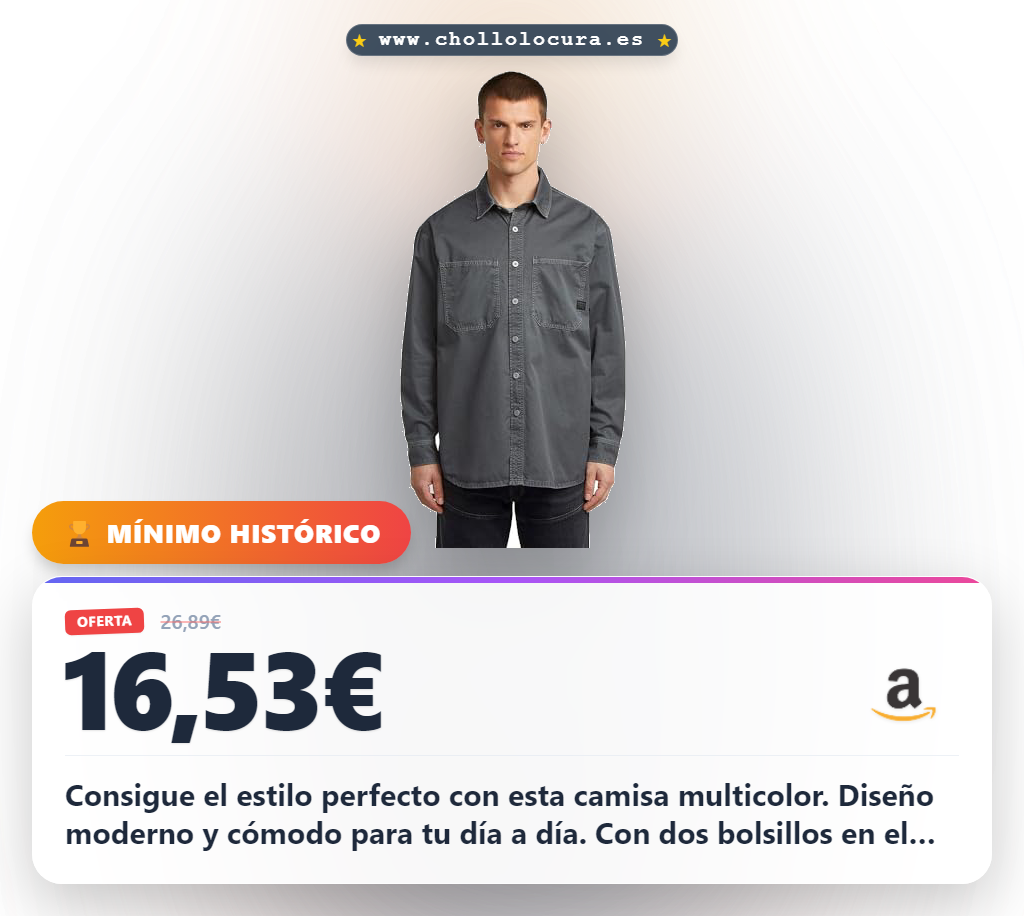 Consigue camisa G-STAR Relaxed 2 bolsillos para hombre multicolor en oferta