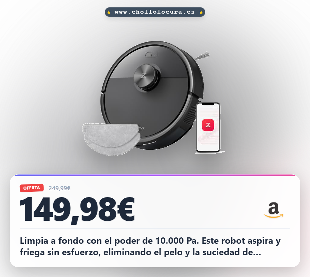 Aprovecha el robot aspirador y fregasuelos Roborock Q7 M5 con succión de 10000 Pa para una limpieza profunda al mejor precio