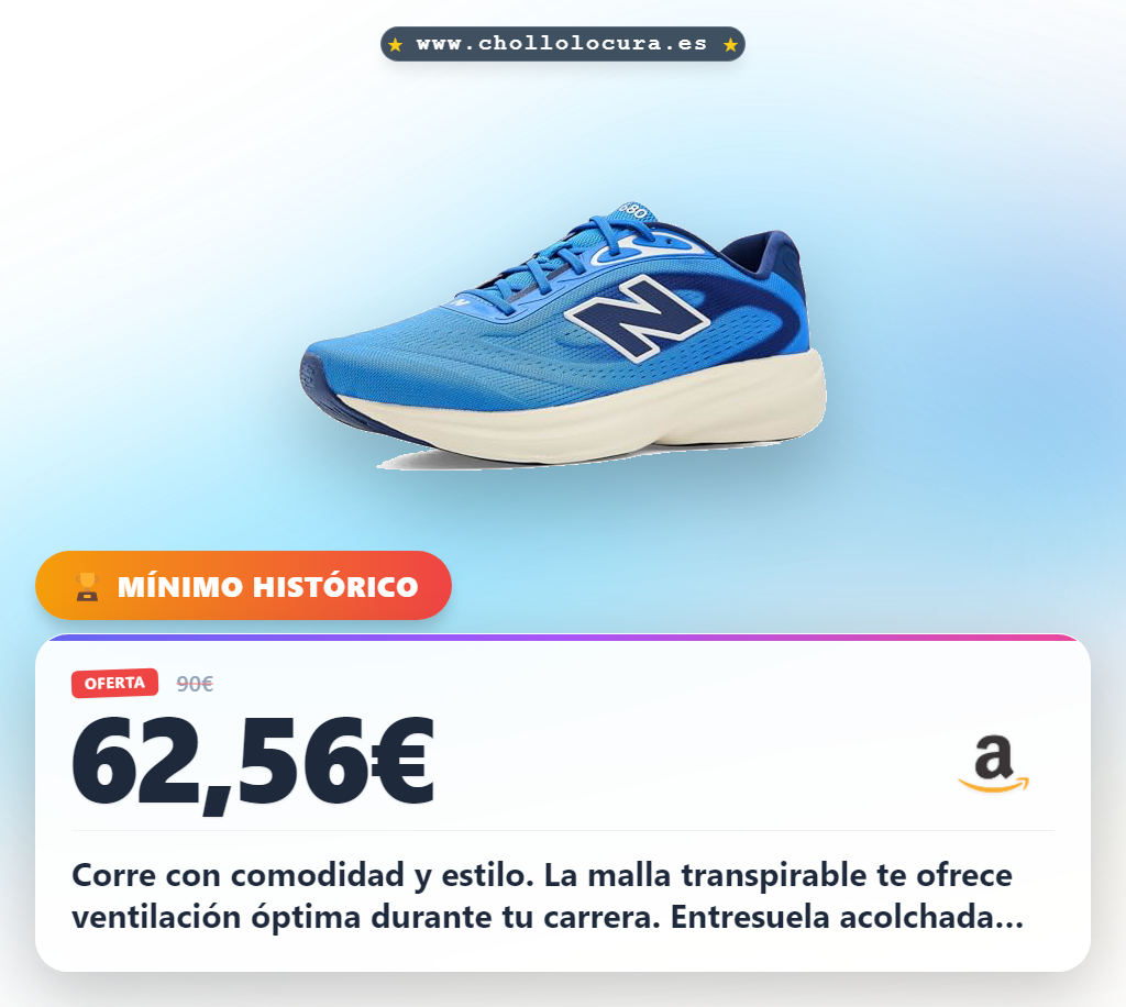Consigue la zapatilla New Balance 680 con malla transpirable y suela de goma en oferta