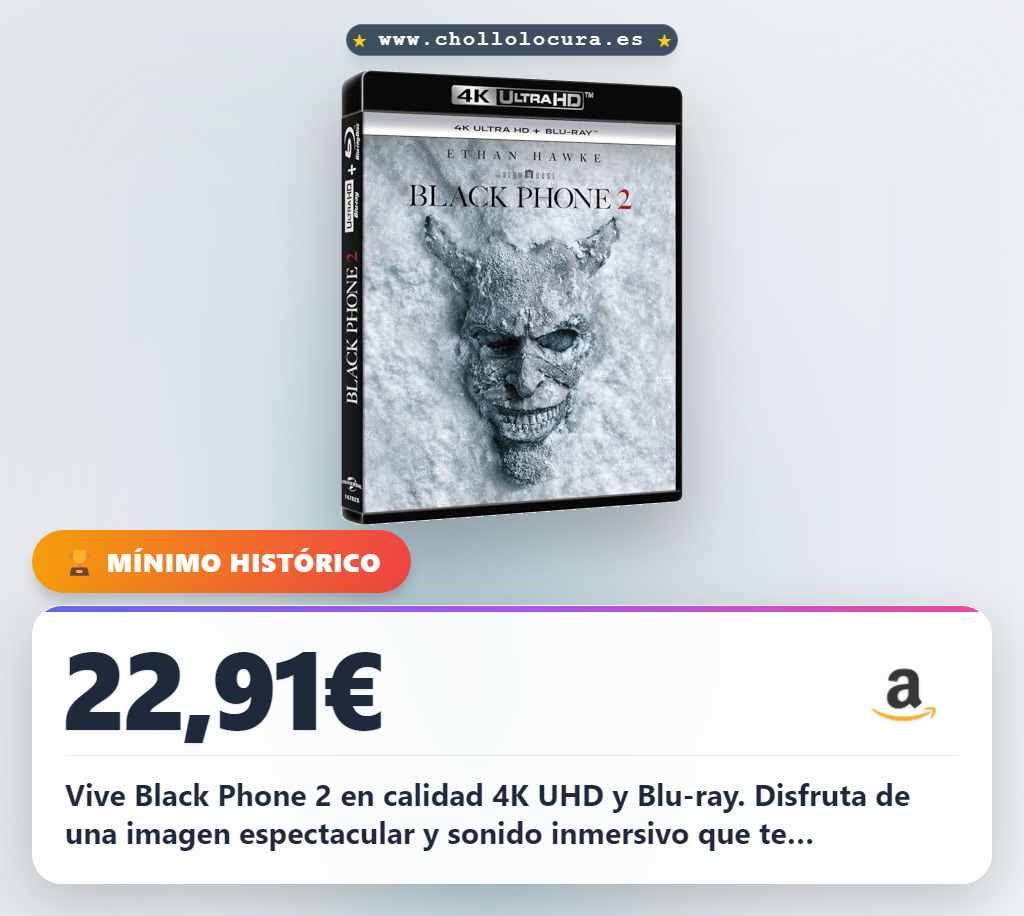 Disfruta de Black Phone 2 en calidad 4K UHD y BD. Vive el cine en casa al mejor precio de oferta.