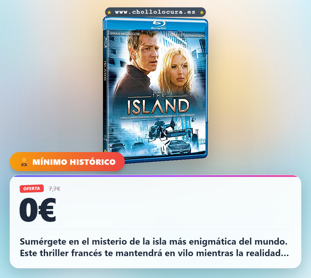 Disfruta The Island Blu-ray, el thriller francés de misterio y realidad, en oferta histórica