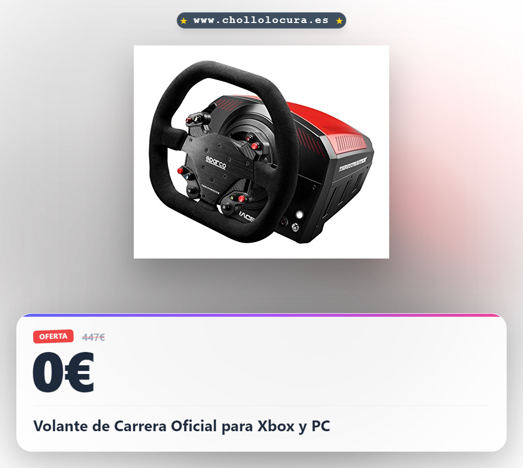 Volante de Carrera Oficial para Xbox y PC