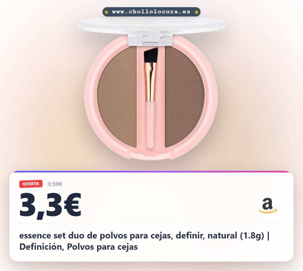 essence set duo de polvos para cejas, definir, natural (1.8g) | Definición, Polvos para cejas