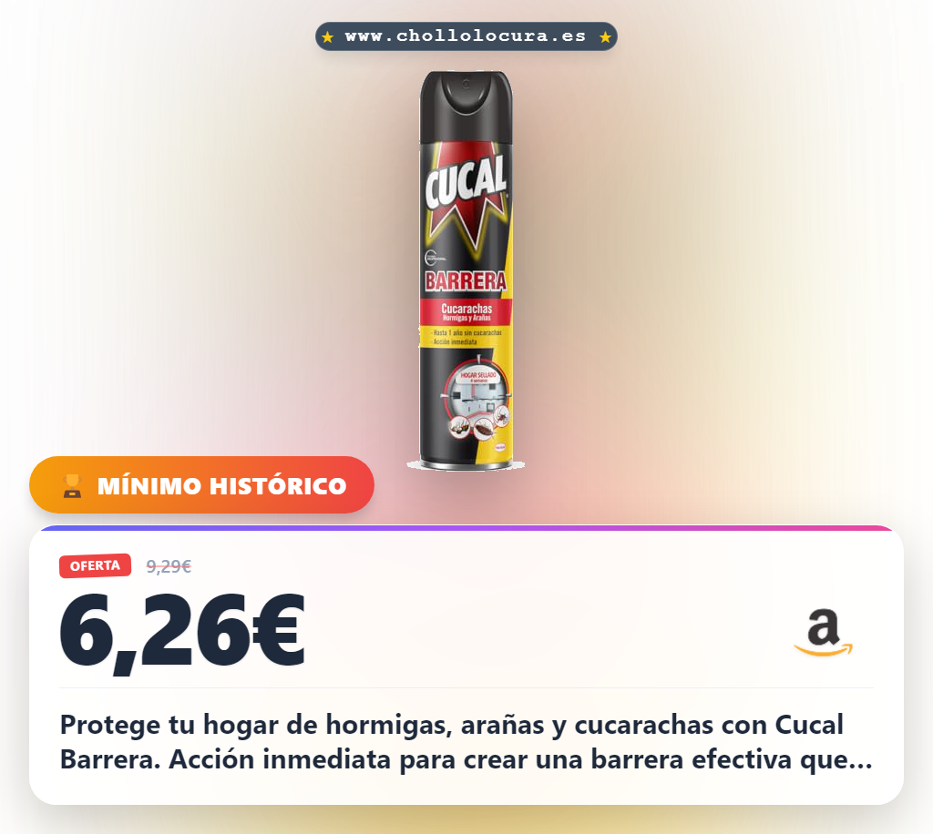 Adquiere Cucal Barrera aerosol: la barrera definitiva contra hormigas, arañas y cucarachas en oferta