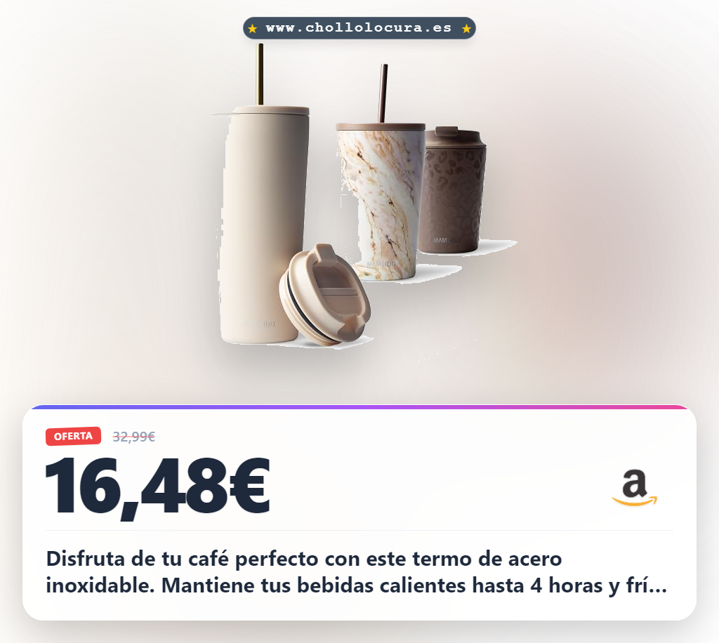 Disfruta de tu termo café 700 ml de acero inoxidable doble pared para viajes al mejor precio