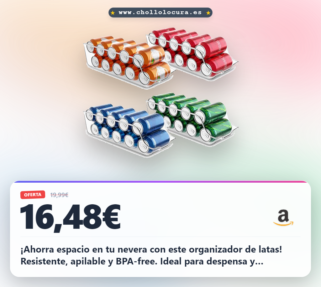¡Descubre el organizador de latas que ahorrará espacio en tu nevera! Apilable, resistente y BPA-free para despensa, nevera y más