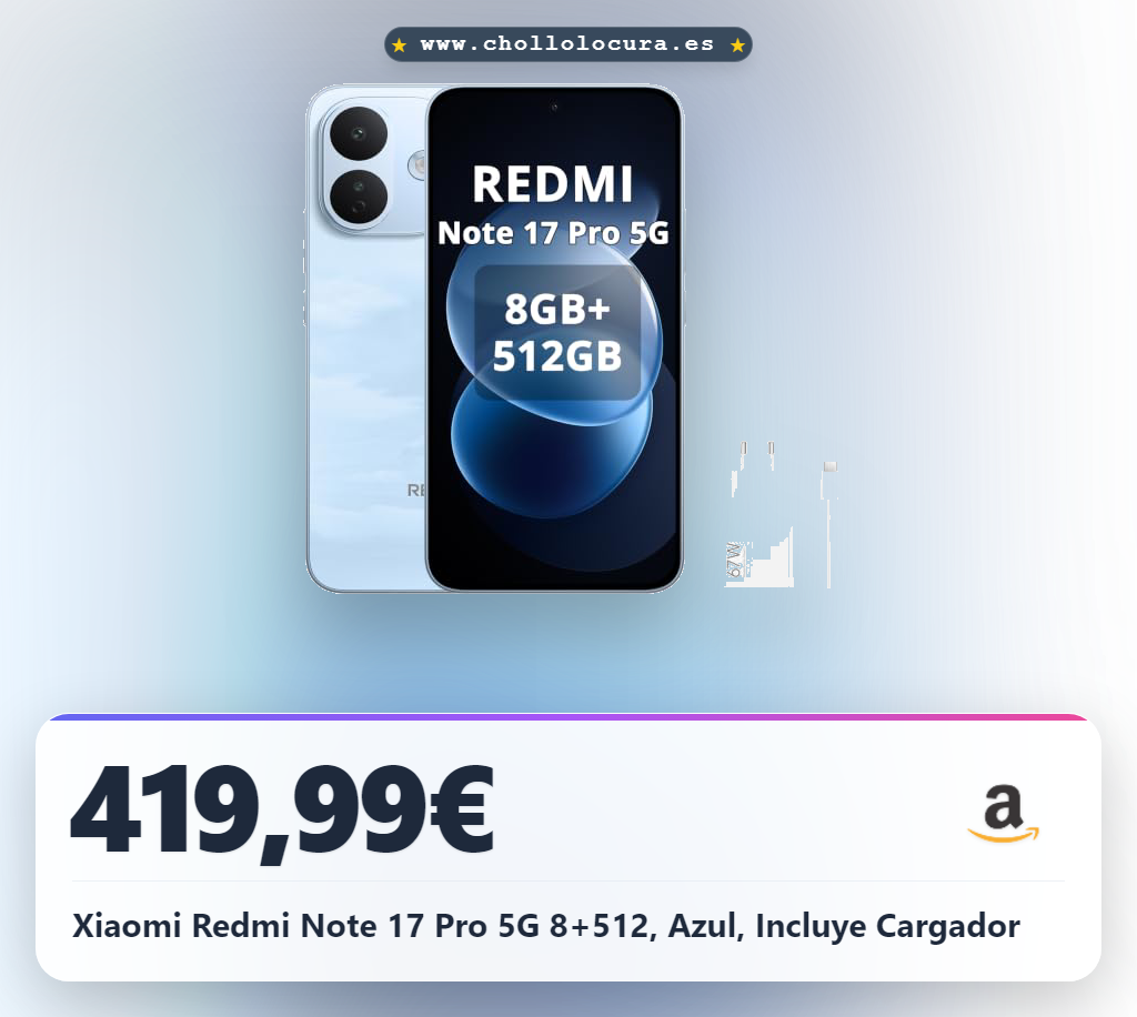 Xiaomi Redmi Note 17 Pro 5G 8+512, Azul, Incluye Cargador