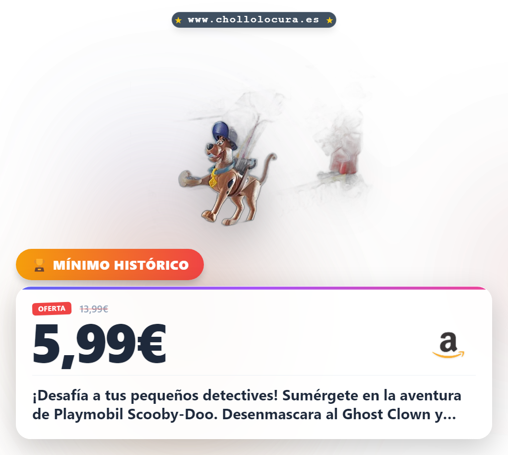 Disfruta la emocionante aventura de Playmobil Scooby-Doo 70710 con Ghost Clown al mejor precio del año.