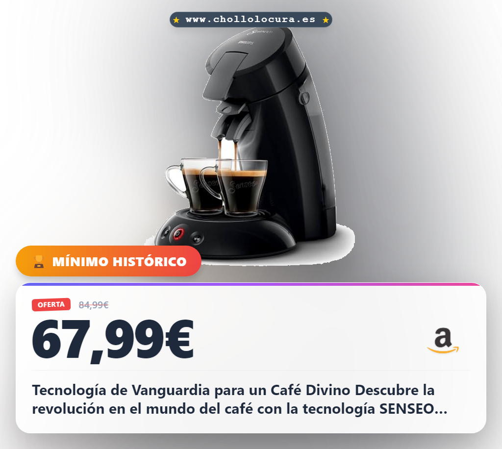 Cafetera Philips Senseo HD6553/67: Tecnología Coffee Boost y Crema Plus