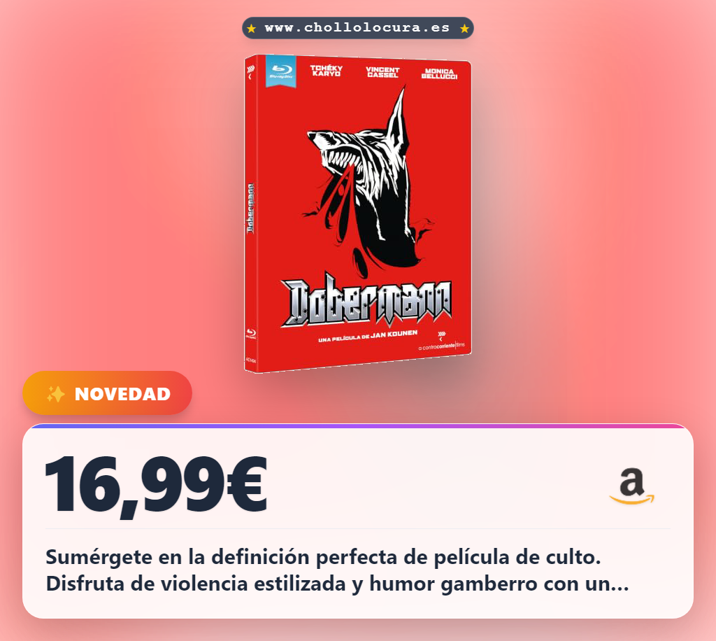 Aprovecha Dobermann Blu-ray con violencia y humor gamberro. Disfrútalo hoy.