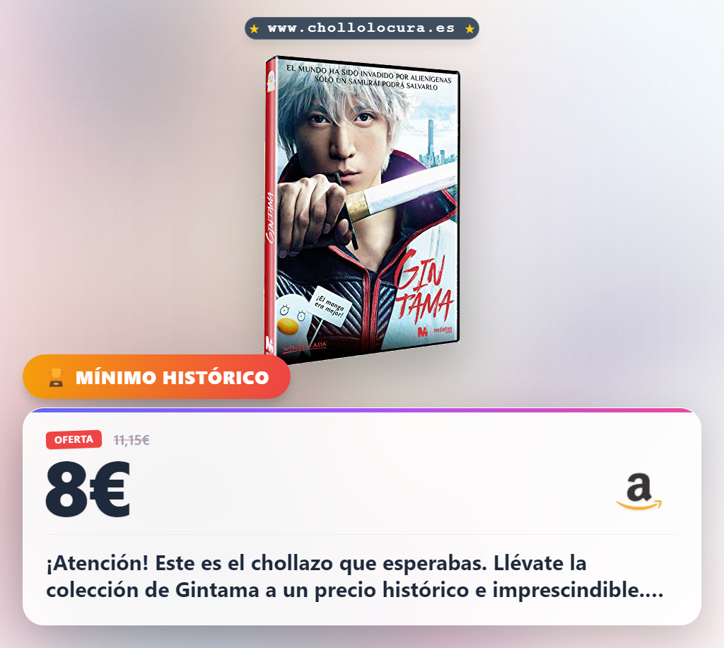 Llévate la colección de DVD Gintama en oferta histórica al mejor precio para tu hogar
