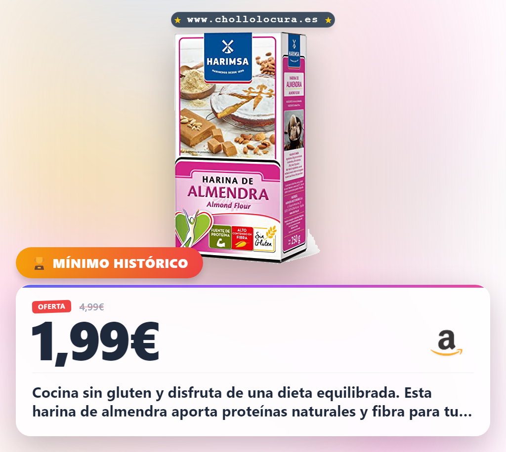 Aprovecha la harina de almendra sin gluten para repostería keto y dieta equilibrada con alto contenido en fibra