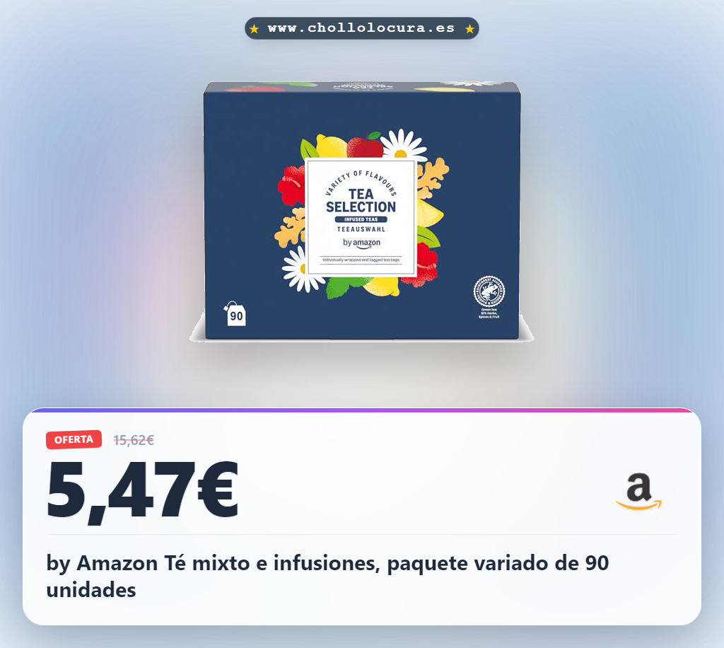 by Amazon Té mixto e infusiones, paquete variado de 90 unidades