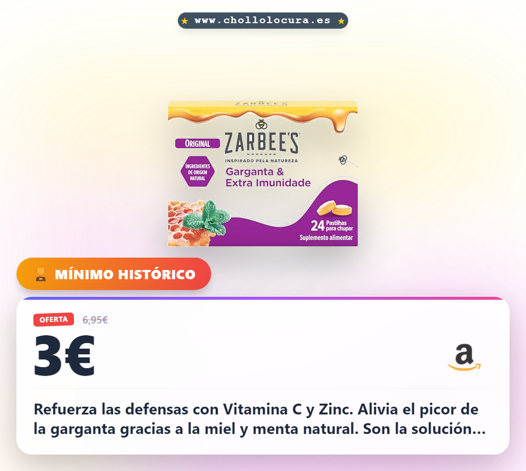 Aprovecha Zarbee's Garganta y Extra Inmunidad para reforzar el sistema inmune y suavizar la garganta al mejor precio