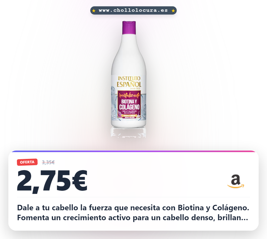 Aprovecha el champú fortificante con biotina y colágeno para cabello denso y brillante al mejor precio