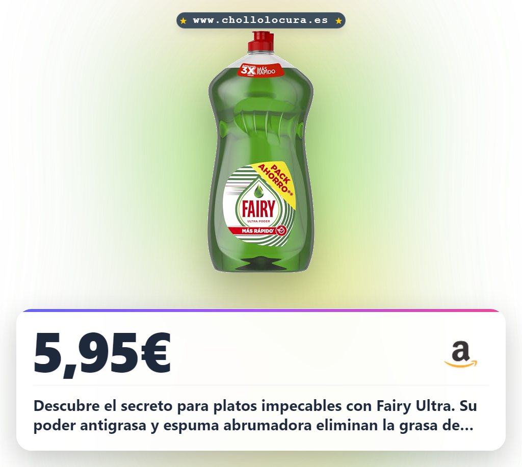 Aprovecha Fairy Ultra Concentrado para platos impecables y vajillas relucientes con poder antigrasa máximo